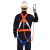 哥尔姆高空作业安全带安全绳全身五点式保险带TQ-8双小钩1.8米