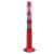 75CM塑料警示柱PU弹力柱护栏杆安全隔离带反光警戒柱警示桩钢管防 反光膜