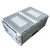 海斯迪克 HKCL-177 加厚euo折叠箱物流箱 塑料工业带翻盖周转箱筐 储物配送箱 灰色（不带盖）600*400*340mm