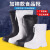 高筒加棉EVA泡沫雨靴男女冬季防水鞋水靴厨房防滑耐油食品靴 白色中帮EVA（不加棉） 40