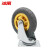 冰禹 BYlj-338 橡胶脚轮轻音轮 拖车轮 小推车平板车轮子 轻型5寸万向（2个）