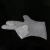 海斯迪克 一次性手套 防护检查手套 劳保手套100只/盒 白色透明TPE手套（M码）