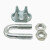 艾科堡 镀锌钢丝绳卡头M12（10个装）铁U型夹钢丝夹卡扣扎头锁扣 AKB-KT-11