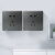 西门子开关月银灰色致琦一开双二三插座五孔USB家用墙壁暗装面板 6类电脑 致琦月银灰