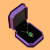 紫色八角绒布首饰盒戒指盒项链盒耳钉盒吊坠盒手镯盒礼品盒 紫色八角绒布项链盒白底色 00432