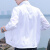 男士防晒衣夏季薄款韩版潮牌冰丝透气防晒服休闲立领夹克百搭外套 白色 XL