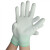 薄款PU涂掌涂指手套耐磨劳保工作防滑无尘涂层带胶尼龙透气 白色涂指手套（1双） M