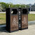 户外垃圾桶不锈钢分类果皮箱景区公园街道室外分类双桶垃圾箱 豪华广州桶