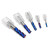 DAFEI65度钨钢圆鼻铣刀蓝色纳米涂层4刃合金牛鼻刀CNC刀具R角铣刀立铣刀4R0.5*4D*75L