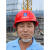 欧华远定制适用中国建筑安全帽工地头盔白色玻璃钢工作钢盔国标领导工程 圆盔式蓝色