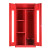 蓝炎 应急物资柜 消防器材柜置放柜3C认证钢化玻璃 红色双门 1920X1200X500MM