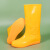 钢米 GH0024平底易清洗雨鞋 养殖场雨靴胶鞋防水鞋 37码黄色(双)