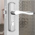 赫思迪格 卫浴门锁 洗手间门锁厕所不锈钢执手锁 单舌无钥匙 F款边距40 HGJ-1836