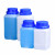 纳仕徳 SY5039 试剂瓶 加厚塑料瓶大口方瓶固体瓶样品方形瓶 塑料瓶 乳白色500ml（5个）