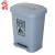 30L废物垃圾桶脚踩带盖塑料垃圾箱小区实验室15L废物箱污物桶 灰色40L垃圾桶脚踏式