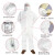 3m防护服连体全身防化服重复使用防粉尘喷漆专用大白一次性 (4510)全白 防尘防喷溅 M