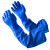 兰浪806SL PVC接袖加长耐酸碱手套 棉内衬 耐磨防化劳保手套 65cm 1双 XL 蓝色 9 30 