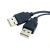 一拖二延长充电打印机 双USB数据 硬盘 一公拖二母打印数据线一母 延长线(公对母)3米透蓝色 其他