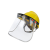 防酸碱化学品防护面罩安全帽面屏电焊防护罩全脸焊工耐高温安全 单面罩透明 大