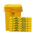 现货批发加厚手提式 一次性平口式黄色垃圾包装袋 平口式120140cm4丝300个件