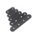 冰禹 BYlj-131 加厚不锈钢角码黑色固定件支架层板托 90度直角角码三角支架 黑色直片36×16mm（10个）配螺丝