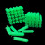 绿色塑料膨胀管6mm6厘8mm8厘自攻螺丝钉胶塞墙塞涨塞胀塞胶粒M6M8 套装(蓝色6mm+螺丝)50套