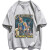 NBA勇士斯蒂芬库里印花美式街头篮球衣复古潮流纯棉帅气短袖T恤男 库里CURRY-棕色 5XL