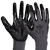 （12双）ansell安思尔48-125浸胶耐磨防滑透气涂掌涂胶PU工作干活劳动防护维修工地建筑手套 丁腈涂掌灰色手套12双 中码