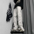 拓猴（TUOHOU）高街vibe美式裤子潮牌痞帅修身直筒牛仔裤男排扣拉链开叉微喇叭裤 黑色 2XL