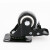 冰禹 BYA-44 黑色轻音耐磨脚轮 工业金钻轮PVC双轴承滑轮家具平板轮子 1.5寸刹车轮 