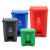 普利赛拉 新国标脚踏垃圾桶 物业环卫分类垃圾桶商用垃圾桶 100L-绿色厨余垃圾