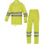 代尔塔407400 EN400LV 荧光雨衣套装PVC涂层涤纶面料反光衣 上衣+裤子 黄色 XL 