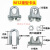 适用钢丝绳锁扣重型镀锌钢丝绳扎头玛钢夹头U型锁扣绳扣U形卡头猫爪卡扣绳扣FZB M12【10个】