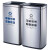 GNF30L垃圾桶商用不锈钢大容量餐饮酒店厕所卫生间洗手台擦手纸 40L(20*2)双分类不锈钢