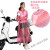 带袖连衣裙雨衣踏板电动车旅游时尚成人徒步有袖步行雨衣雨裙定制定制 粉红色(波点) XXL