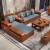 华文世家（HUAWENSHIJIA）中式实木沙发小户型储物沙发客厅茶几组合家具胡桃木木质沙发 三人位