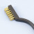 赫思迪格 JG-193 工业牙刷 7寸除锈钢牙刷 钢丝刷尼龙刷铜丝刷 文玩刷清洁刷 3件套黑色柄牙刷