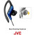 JVC HAEB75B Sports Clip有线耳机挂耳式防溅 手机音乐耳机可调节安全贴合低音增强 红色