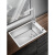 小水槽厨房侧装04不锈钢水槽单槽洗菜盆小尺寸洗碗槽横向窄长型 46x配6170方形龙头全F
