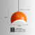 仁聚益橙色北欧工业风创意个性餐饮吧台饭店火锅店铺商用橘色单头吊灯 01款20cm