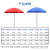 蓓尔蓝 JXA0120 户外遮阳伞 双层遮阳伞大型广告雨伞 蓝色2.8米三层伞架双层银胶涂层