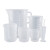 定制适用84消毒液量杯 塑料刻度杯100ml 250ml 500ml 84消毒液量杯耐用加 量杯六件套(无盖)