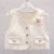 ADVSUS女童连衣裙两件套2024新款时尚儿童洋气小香风马甲外套公主风裙子 米白色单马甲 110