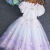 迪士尼（Disney）冰雪奇缘爱莎公主裙女童连衣裙夏装儿童礼服长裙爱沙蓬蓬裙新款【 渐变色-娃娃领 110