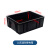 万迪诺防静电周转箱 塑料零件收纳箱 ESD电子元件物料盒 黑色物流筐 350*265*125mm（1号）