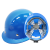 诺瑞斯安 安全帽工地 免费印字 国标V型ABS 建筑工程电力施工劳保工人头盔 加厚玻璃钢透气蓝色