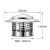和风行 304不锈钢烟囱帽 伞形防雨帽排烟管帽 接200PVC管