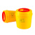 【圆形18L】黄色塑料垃圾桶圆形一次性 医疗利器盒 锐器桶