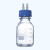 实验室补料瓶 发酵罐1/2/3/4通孔试剂加料瓶 小号中号大号 不锈钢瓶盖补液瓶 蓝盖玻璃瓶单通双 小号100ml双通