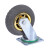 上柯 WY204 橡胶轮工业转向轮 重型轮橡胶轮活动万向轮脚轮 5寸定向脚轮